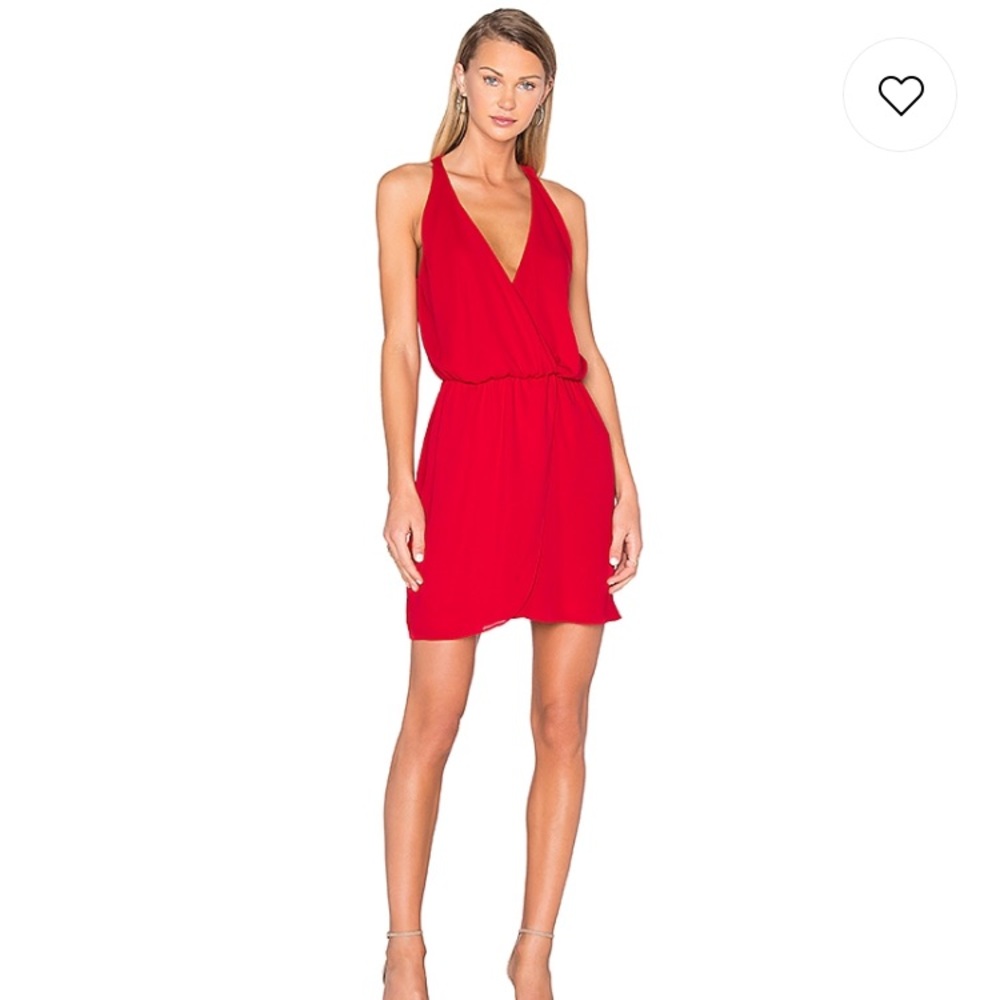 Revolve/WAYF Wrap Front Dress Red. Never worn!